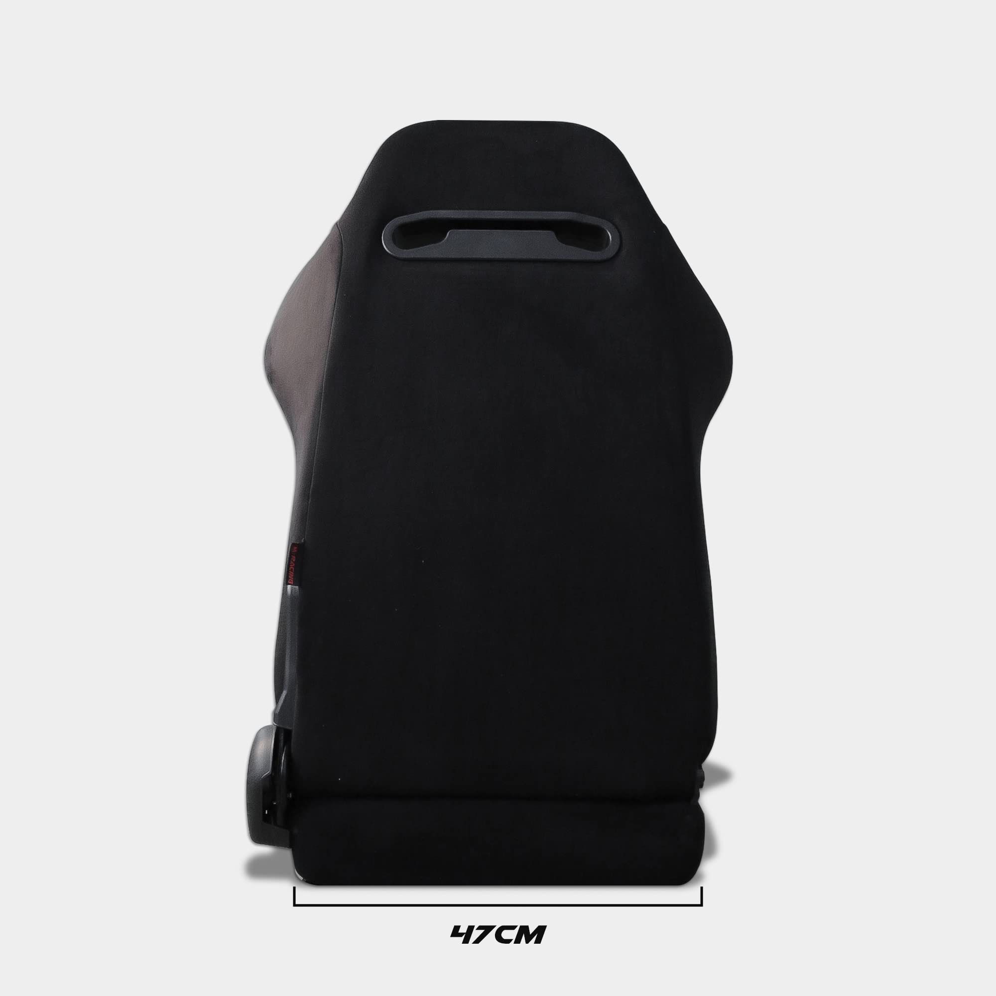 M MODAUTO Semibaquet H-E Alcántara y Detalle en Rojo,Adaptable para Coches.Ríeles Incluidos,Asiento Conductor,Asiento Deportivo(N650/Copiloto)