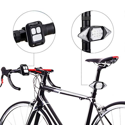 RajoNN Lumière de vélo Smart Bike Clignotant Vélo Feu arrière Intelligent USB Vélo Rechargeable Feu Arrière Télécommande LED Lampe d'Avertissement