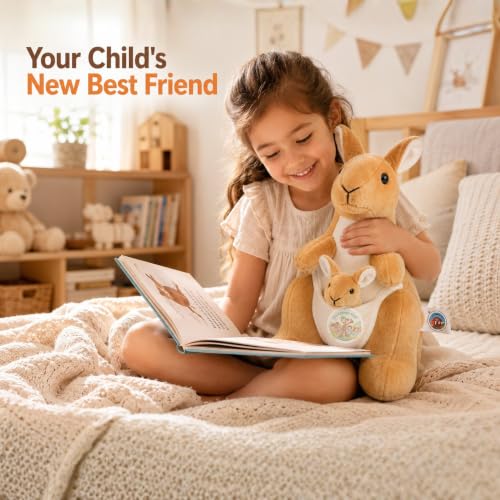 Image of Chi-Chimpu Toyss Kangaroo Soft Toy 34 cm with Baby Joey Plush | Ultra Soft Stuffed Animal | Cute Cuddly Plush Toy for Kids, Boys & Girls | Birthday Gift | Home Decor | Brown
