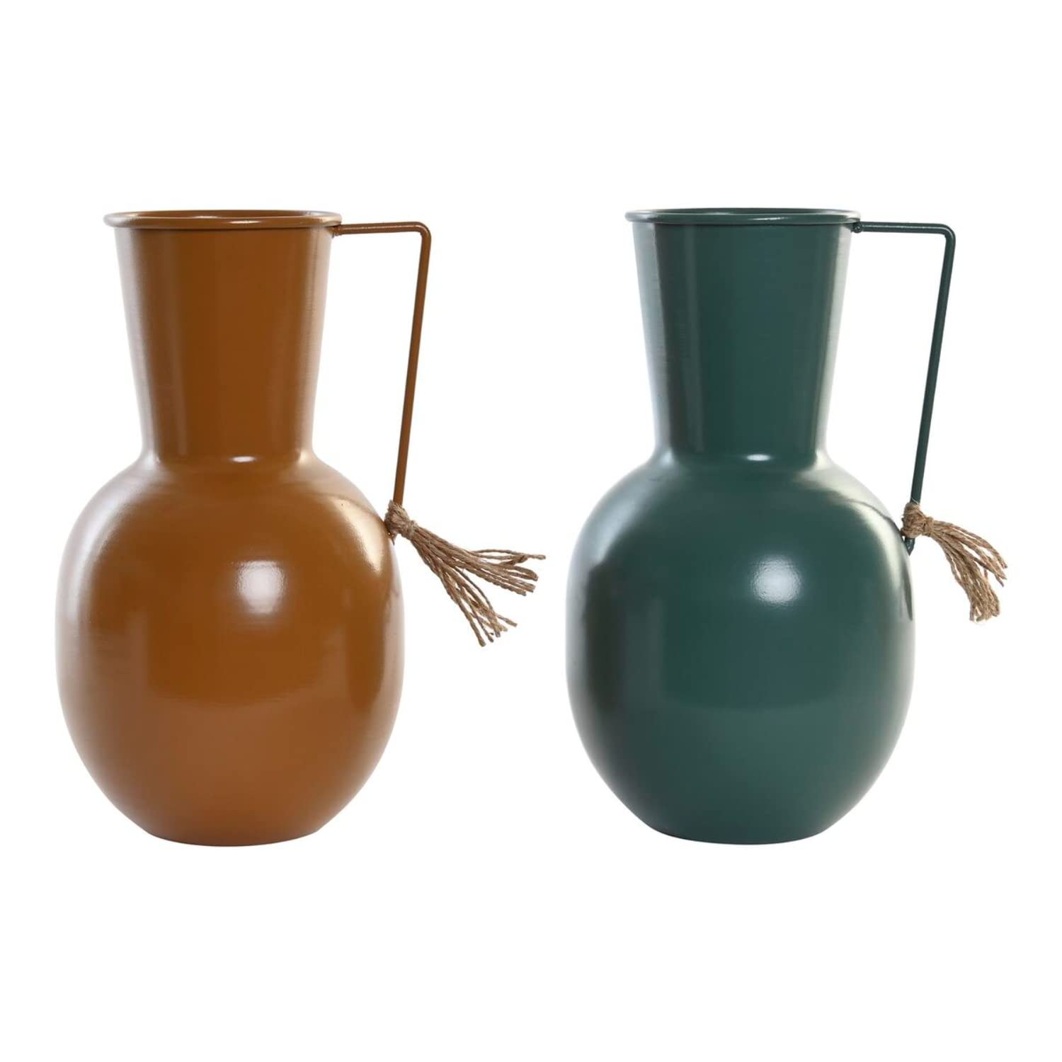 Vase en métal multicolore pour valoriser une table de salon moderne