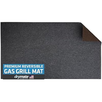 Drymate Premium Reversible Gas Grill Mat (Charcoal/Brown), (36” x 60”), Under The Grill Protective Deck and Patio Mat - Absorbent/Waterproof/Durable (Made in The USA)