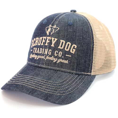 Image of SCRUFFY DOG Premium Adjustable Trucker Hats for Men and Women - Vintage Snapback Trucker Hat for Hikers and Bikers