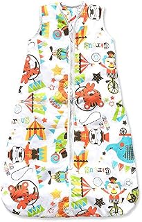 Kiddy Kaboosh Baby Sleeping Bag - Circus Time- Summer Weight -1.0 Tog - Size 3-12 Months - Adjustable Length - Also use with car Seats & Buggies