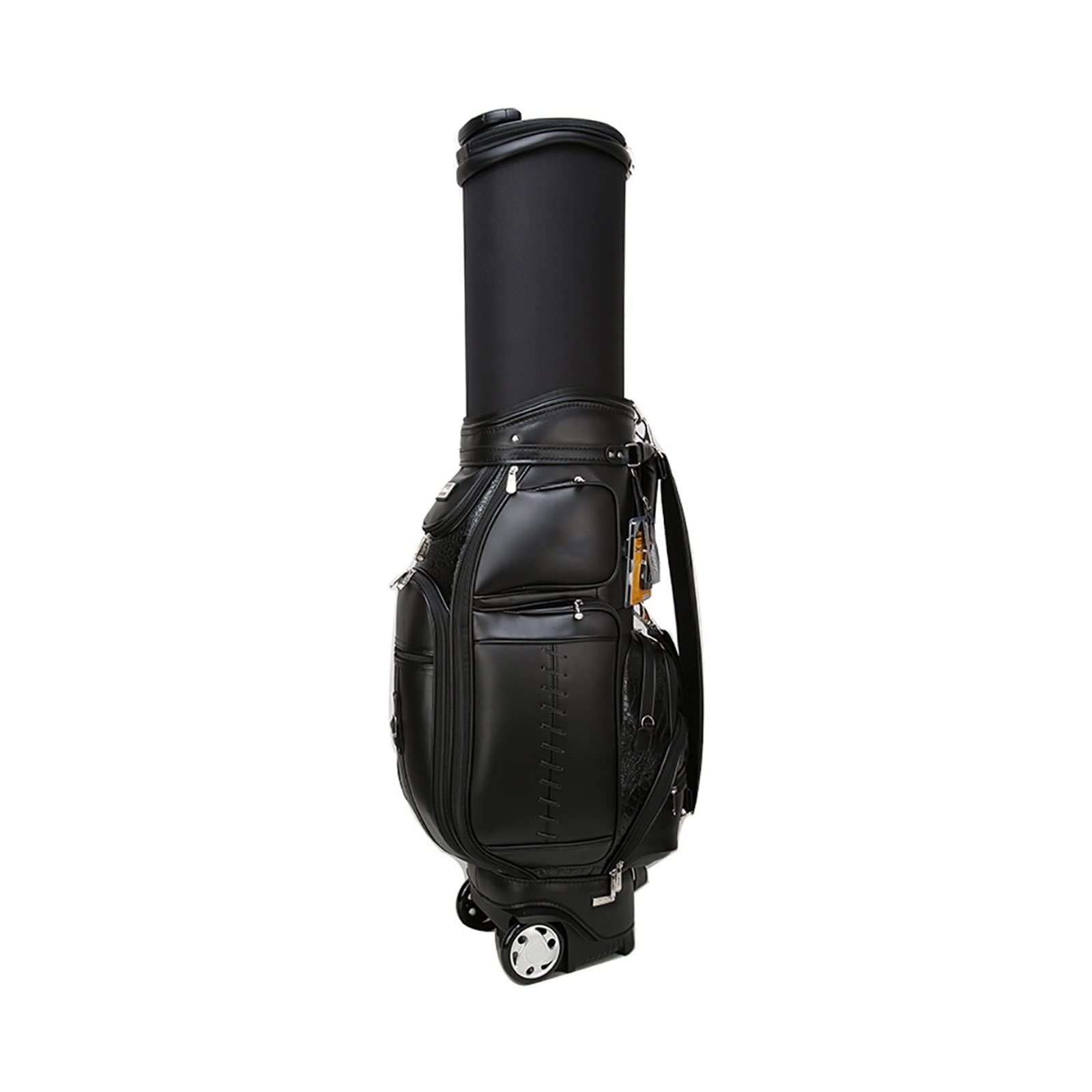 Golf Bag for Men Women, Multi-Function Golf Bag with Wheels, 6-Way Divider, Convenient & Accessible (Black)