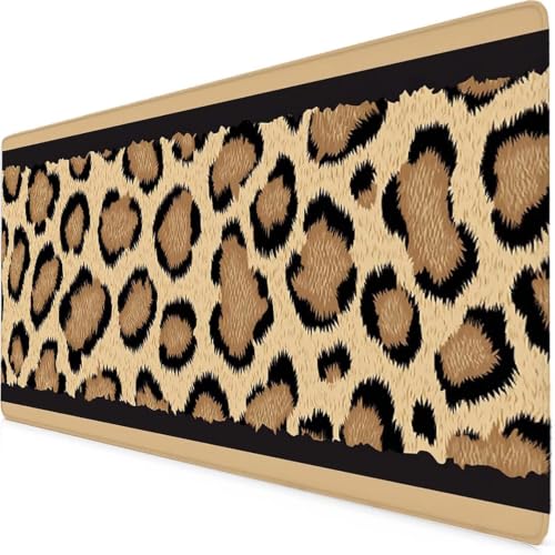 Mouse pad imprimé léopard géant pour bureau et études à la maison