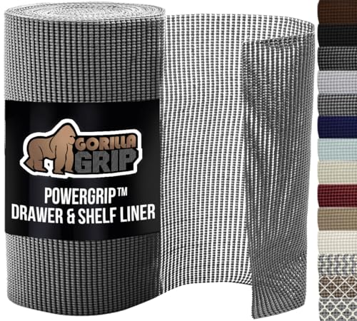 GORILLA GRIP powerGRIP Drawer Shelf and Cabinet Liner, Thick Stro...
