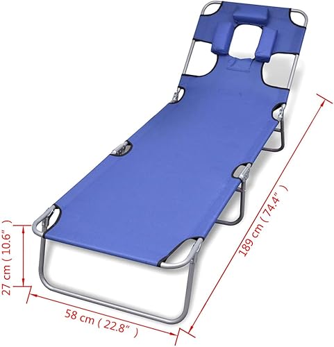 Miniatura 2 de Tumbona plegable, silla de descanso plegable, sillas de piscina para exteriores, silla de bronceado, sillas de piscina, sillas de salón al aire