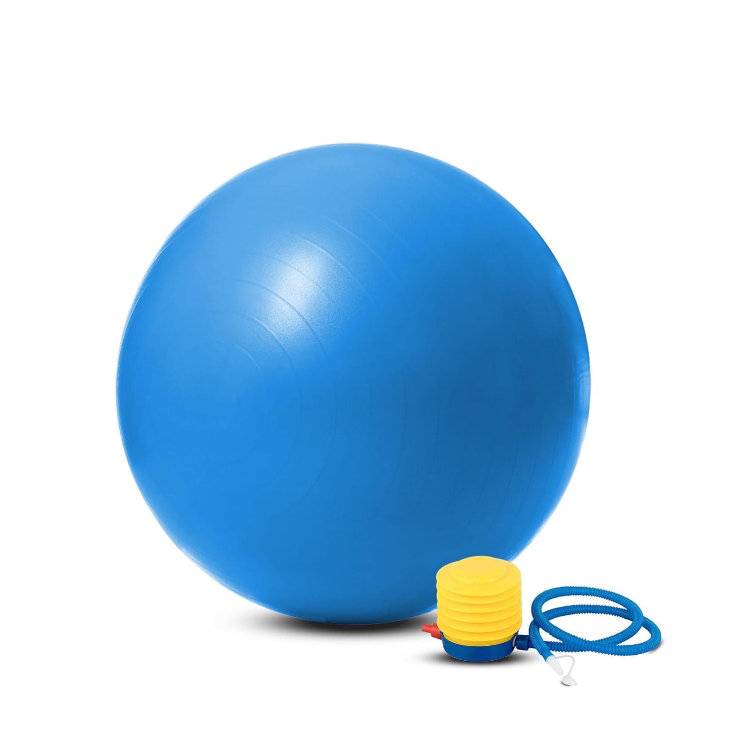 chehu bionfit premium gym ball for men & women fitness & exercise - anti-burst stability ball for yoga fitness, pilates, core training & stretching, best birthing ball for pregnancy - with foot pump