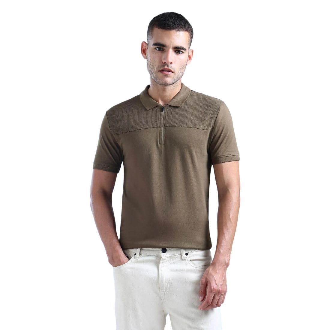 flying machine Men's Regular Fit Polo T-Shirt | Self-Design Pattern-picture-31