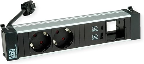 BACHMANN Power Frame M 2xCEE7/3, 1xUSB A&C 22W 1xCM 0,2m GST18