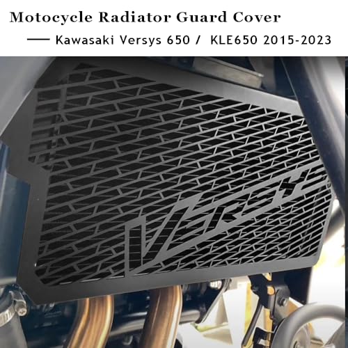 Motorrad KühlerSchutz Kühlergrill für KLE650 V.ersys 650 2015 2016 2017 2018 2019 2020 2021 2022 2023-Schwarz