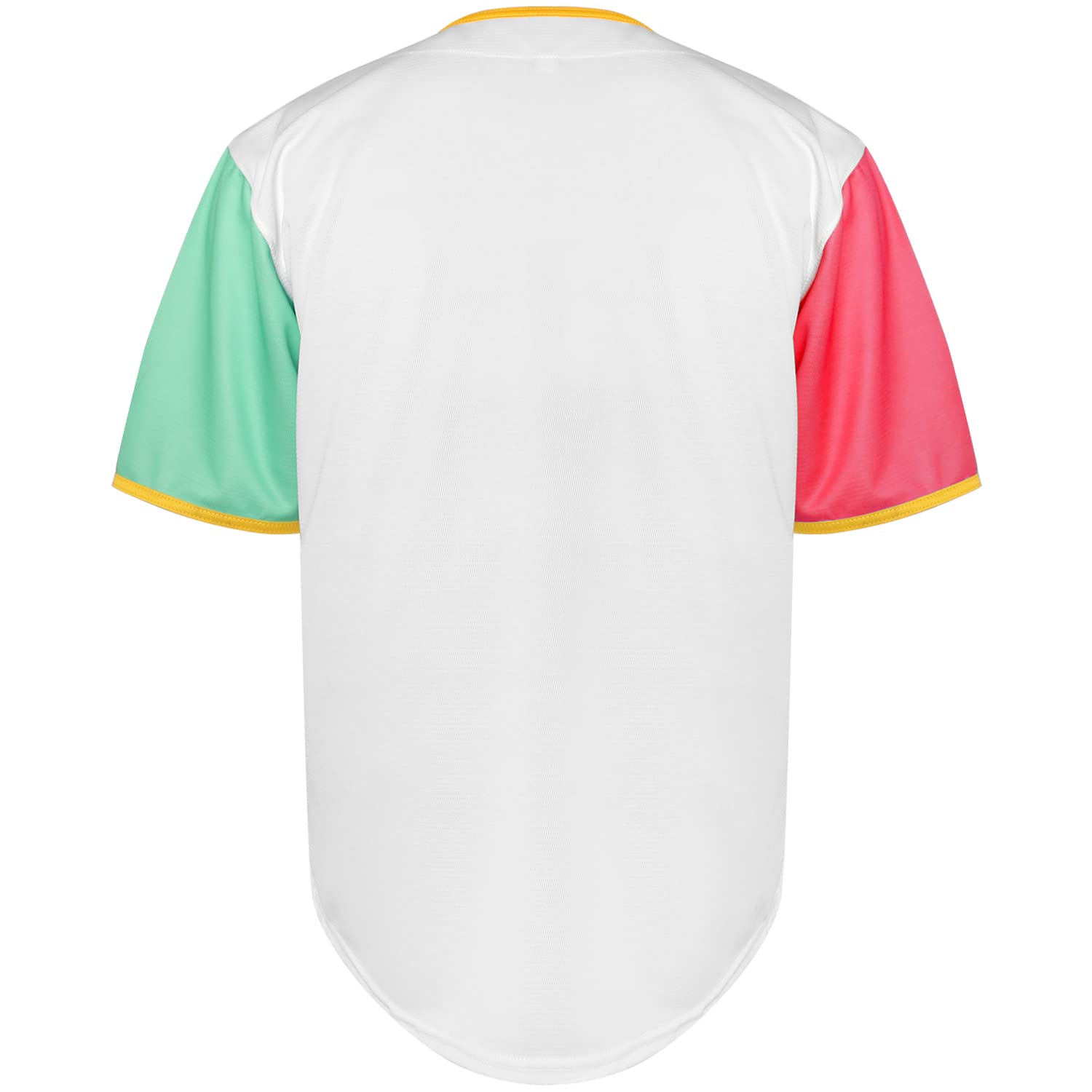 Maglia da baseball vuota con bottoni a maniche corte tinta unita hipster hip hop magliette jersey