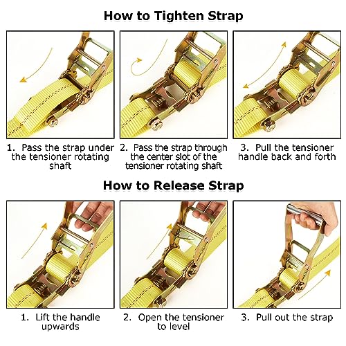 2 Pack 2 Inch Endless Ratchet Tie Down Straps 20ft 8000 Lbs 2 Pack 2