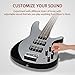 Ktaxon 4 String Electric Bass Guitar, Full Size Standard Right Handed Rosewood Fingerboard Beginner Kit with Cable Wrench Tool (Upgraded Black With AMP)