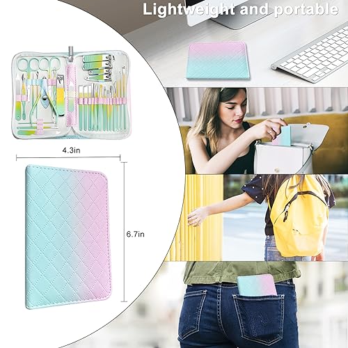 Image of Manicure Set Women Personal Nail Care Kit, 30 in 1 Professional Manicure Kit for Women Pedicure Kit, Nail Clipper Set and Beauty Tool Portable Set, with Luxurious Travel Case (Multi-Colored)