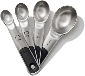 OXO Good Grips 4 Piece Stainless Steel Measuring Spoons with Magnetic Snaps