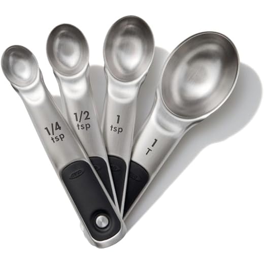 OXO Good Grips Measuring Spoons with Magnetic Snaps, Stainless Steel
