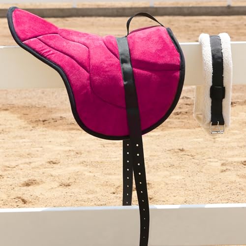 Image of Harrison Howard Equestrian Saddle Pad Horse Riding Pad Bareback Pad with Girth