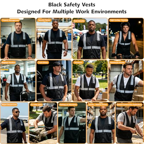 Image of AYKRM 2 Pocket Mesh High Visibility Reflective Safety Vest for men & Women ANSI /ISEA 107 Standards