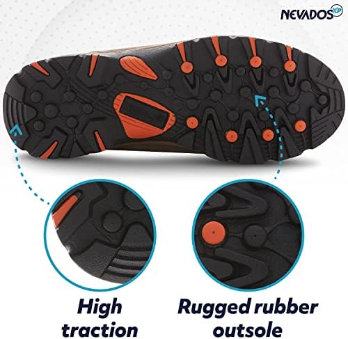Nevados XP Men's Lakewood Mid High Waterproof Hiking Boots | Lightweight for Trail, Walking, Summer Outdoors | Comfortable w/Memory Foam | Rugged Carbon Rubber Sole | Image 6