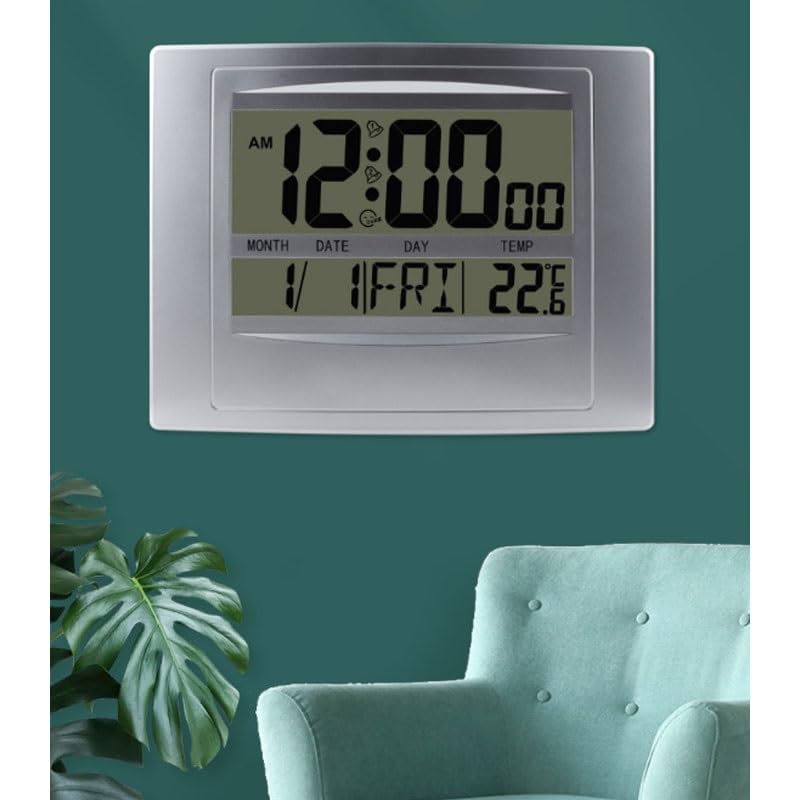 ABS Electronic Thermometer Multi-Functional Household Large-Screen Digital Calendar Wall Clock