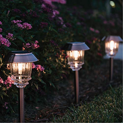 Xmcosy+ Solar Outdoor Lights Pathway - 4 Pack Solar Garden Lights Outdoor Waterproof Ip65,10-40 Lm Auto On/Off Warm White Led Landscape Lighting, Outdoor Solar Lights For Yard Lawn Driveway Walkway #TOP6