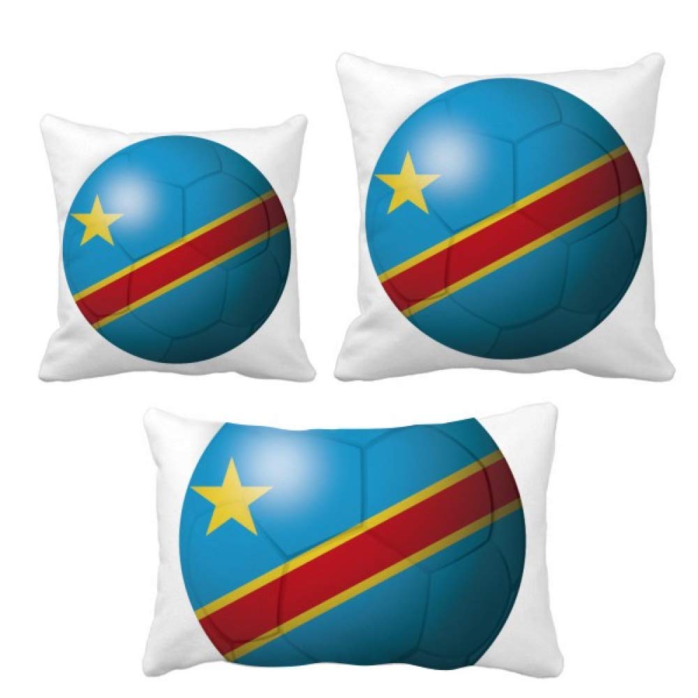 Coussin football Congo avec insert pour cadeau de supporter