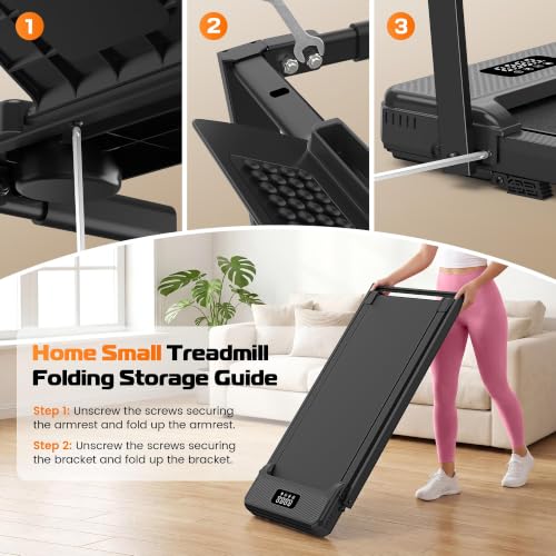 Image of ANCHEER Walking Pad Treadmill with 5-12% Incline, 3.0HP Under Desk Treadmill with Handle Bar, 16 inch Wide Belt, 320LBS Capacity, Portable Quiet Foldable Walking Pad for Home /Office