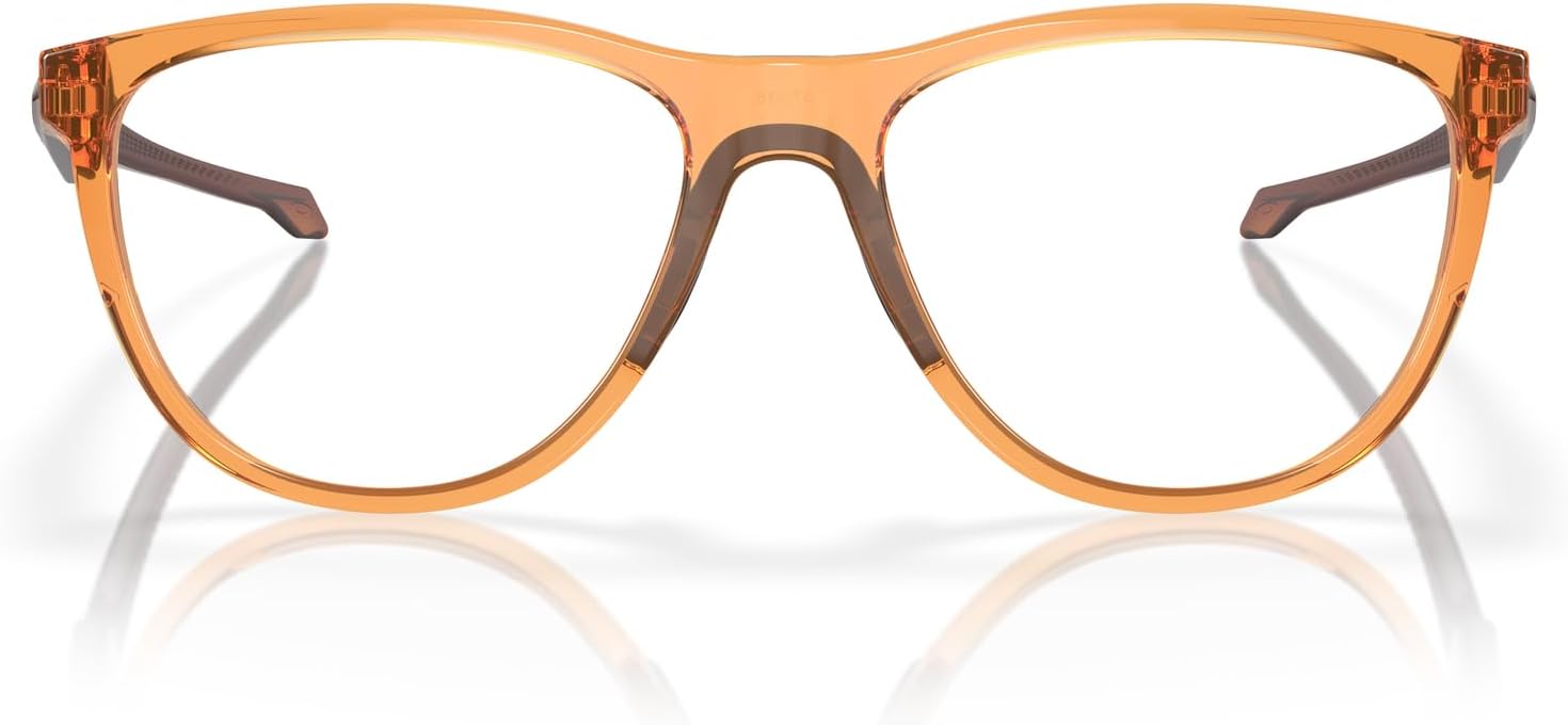 Oakley mens Ox8056f Admission Low Bridge Fit Aviator Prescription Eyewear Frames Polished Translucent Ginger/Demo Lens 53 Millimeters