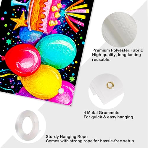 Image of Nuxovilar Happy Birthday Yard Banner 78x18 Polyester