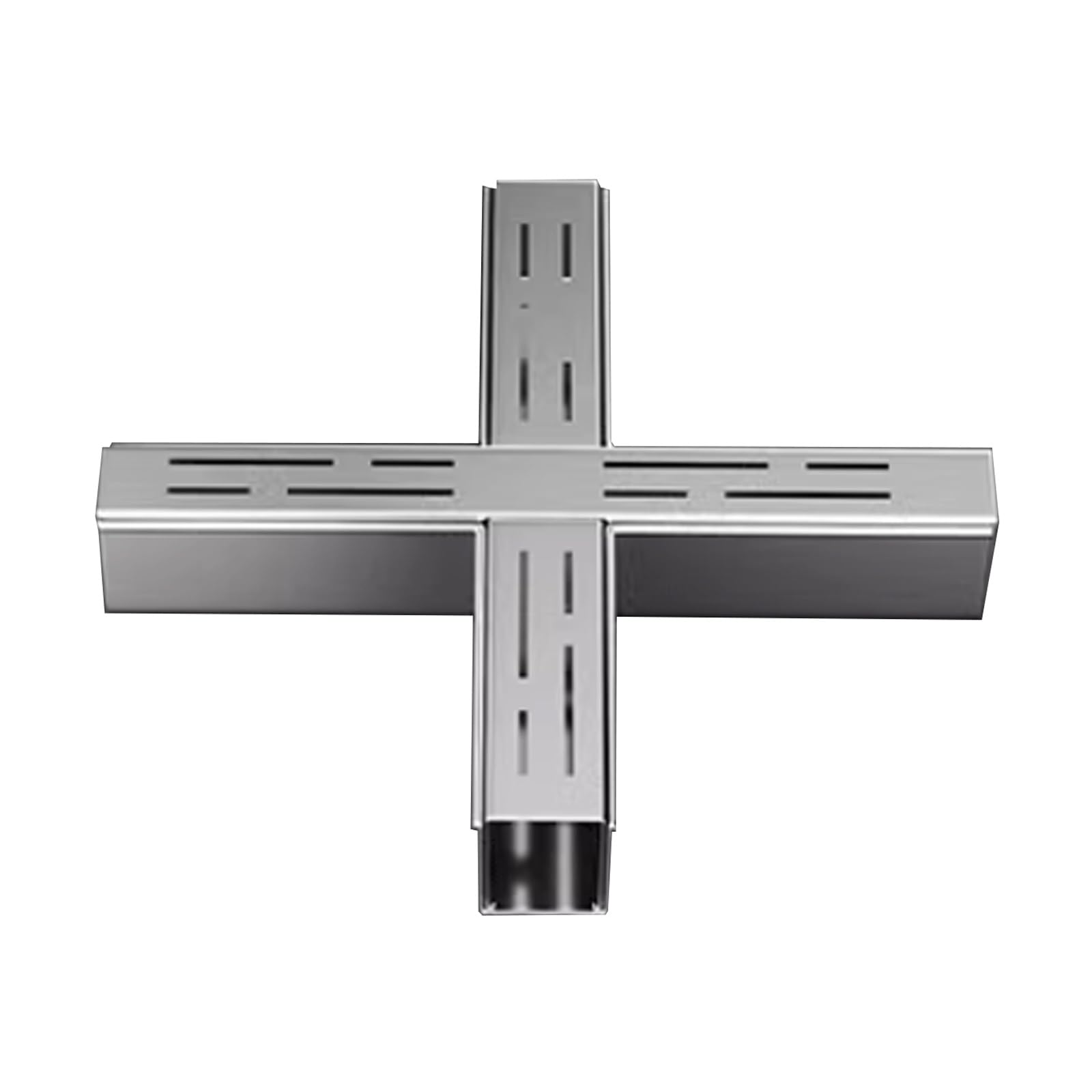 SUS Low Profile Trench Drain - Heavy Duty Driveway Drainage Channel System, Removable Grating(Corner 3 5x5cm)