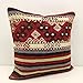 Kilimwarehouse Throw Pillow Cover 20x20 inch (50x50 cm) Retro Pillow Living Room Kilim Pillow Cover Novelty Home Decor Handmade Kilim Cushion Cover Decorative Pillow
