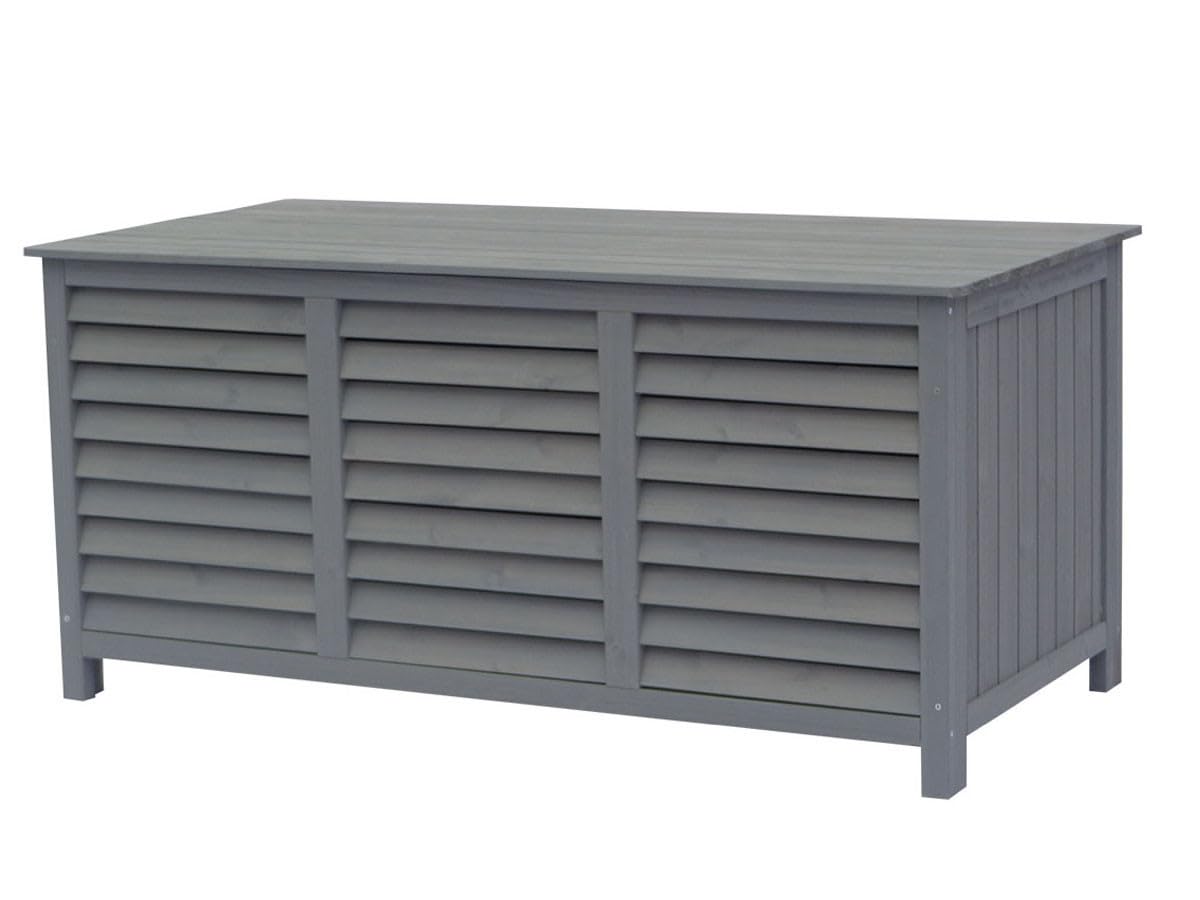 Coffre de Jardin en Bois Macao - 130 x 64 x 60 cm - Anthracite
