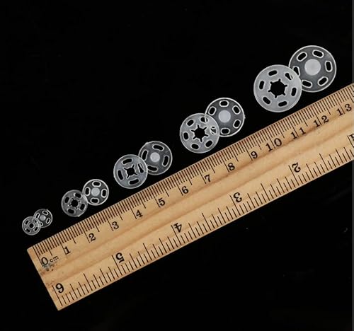 1 Bag/15 Set Invisible Small Plastic Snap Buttons Sew-On Snap Buttons Press Button For Sewing Clothing (White, 10Mm) #TOP2