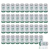 [40 Pack] 3.6V LS26500 Lithium Battery for SAFT LS26500 C Size Lithium Thionyl Chloride Battery, 7700mAh
