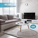 Cube Extension Lead with USB Baykul 4M Power Strip with 3 USB Slots (5V/2.4A) 4 Way Multi Plug with Switch Black Extension Cord Cable with Overload Potection for Home Office Travel Dorm - Image 7