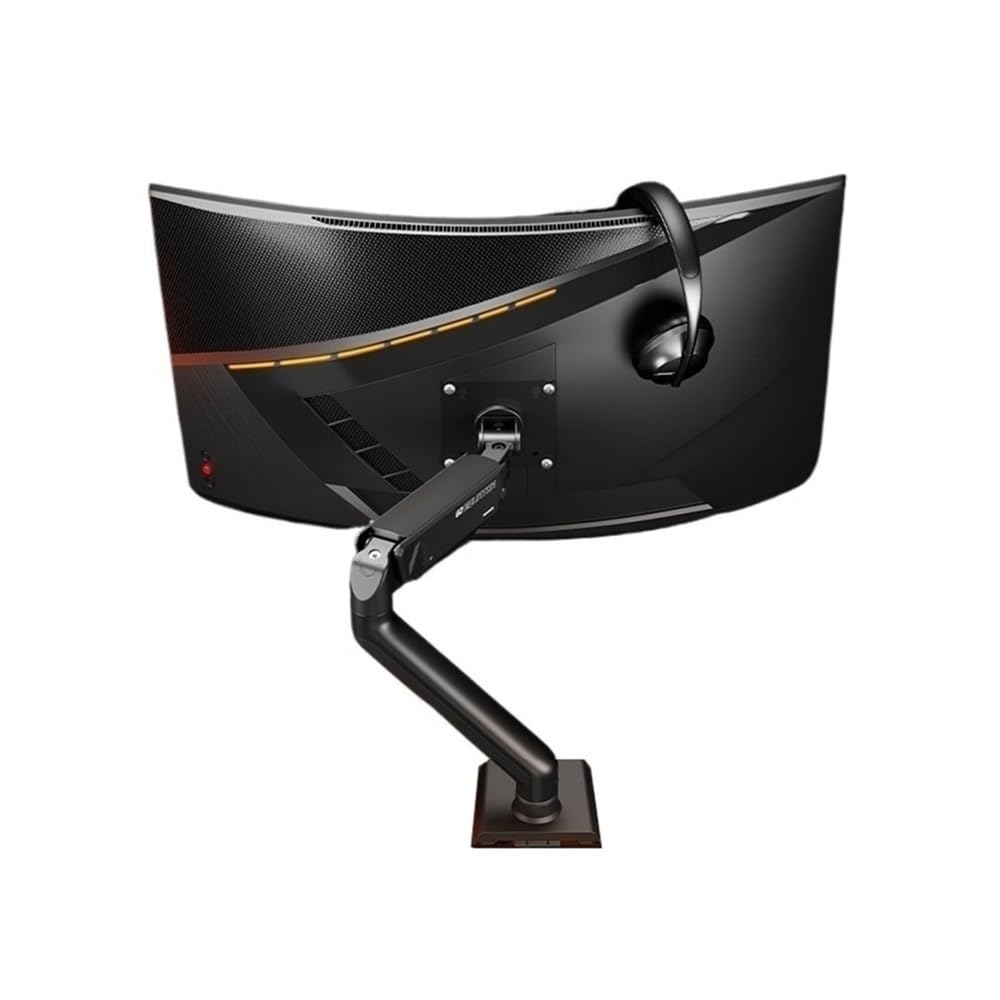 SaryEdge Height - Adjustable Monitor Stand Arm Single Monitor Mount, Height Adjustable Monitor Arm with C-Clamp & Grommet Base, VESA 75x75 or 100x100mm, for 17,Black