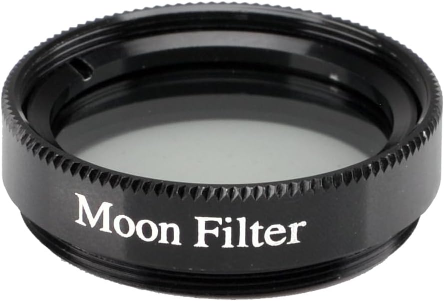 1.25 Inch Moon Filter Aluminum Frame Light Pollution Filter for Telescope Eyepieces