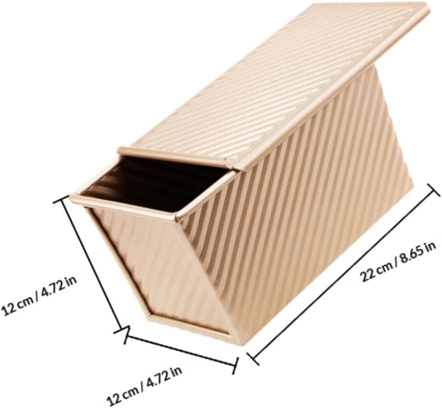 2pcs Non-stick Carbon Steel Loaf Pan with Lid Covered Bread Baking Mold for Oven Toast Bread for Homemade Baking