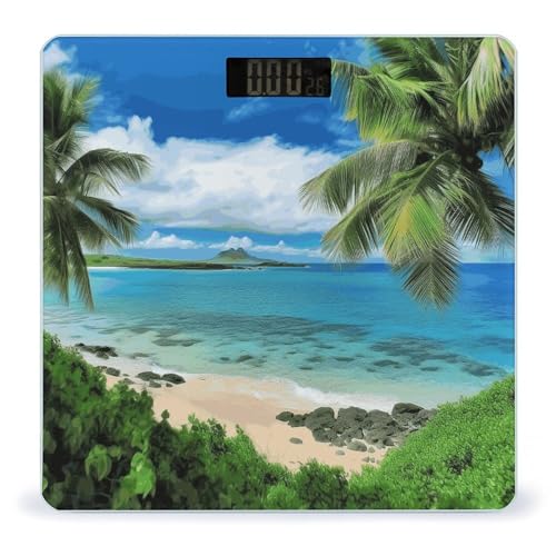 Báscula Digital de Baño con Pantalla LED y Vidrio Templado