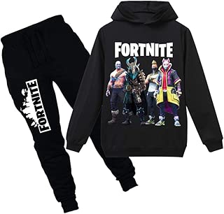 2 piece set 3D digital printing fortnite printing fashion long sleeve round collar hoodie pants children cotton clothing Suit