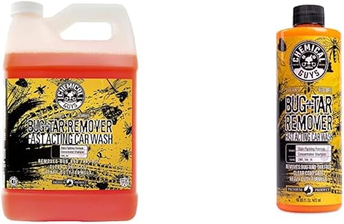 Miniatura 2 de Chemical Guys CWS_104_64A - Paquete de lavado de autos, secado y brillo  Jabón concentrado para quitar insectos y alquitrán, 64 onzas (0.5 galones)