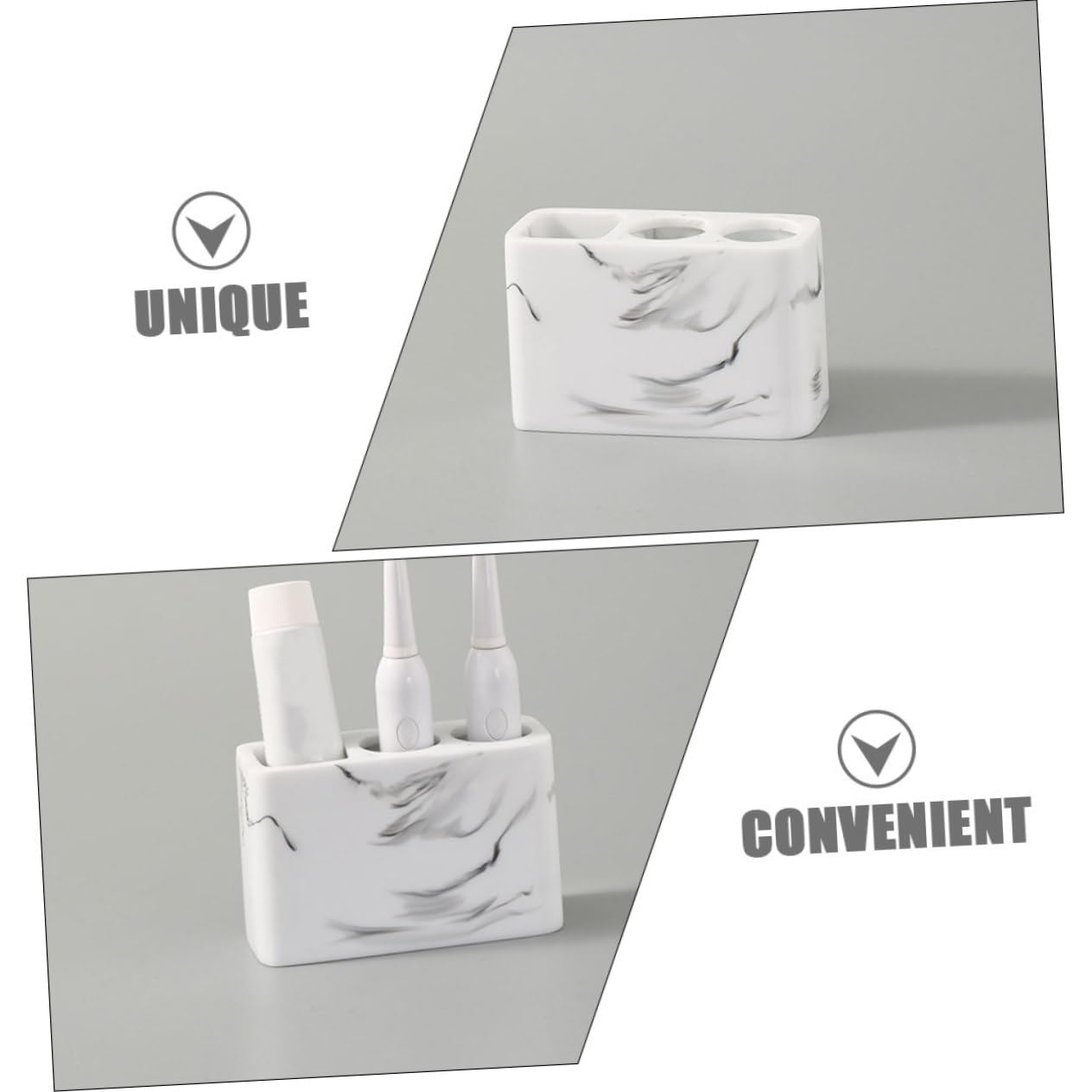 Alipis 3 Pz Porta Spazzolino Da Denti Stuzzicadenti Portaspazzolini Per Bagni In Piedi Automatico Portasapone Parà Scrubber Distributore Di Dentifricio Da Parete Pompa Individuale Resina