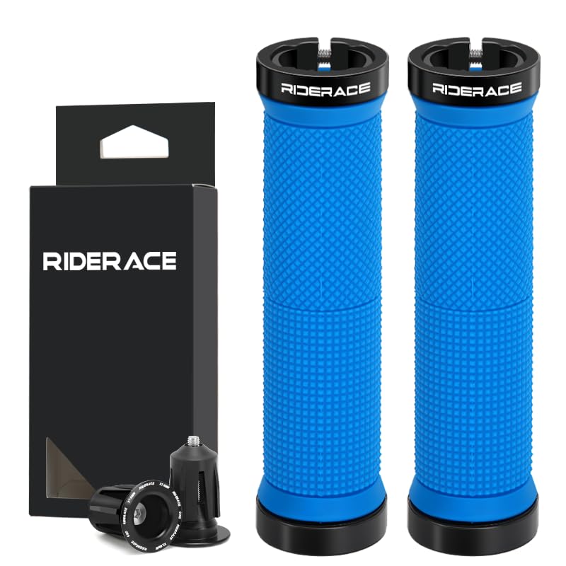 Premium Dual-Lock Bike Grips – Non-Slip Handlebar Grips for MTB, BMX & Road Bikes Blue