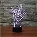 Produktbild 3D ich liebe dich, gebärdensprache illusion Lamp 7 Colours Amazing Optical Illusion Art Sculpture Remote Instellung Lights produces Unique Lighting Effect and 3D Viewing for Home Decor/Creative Gift
