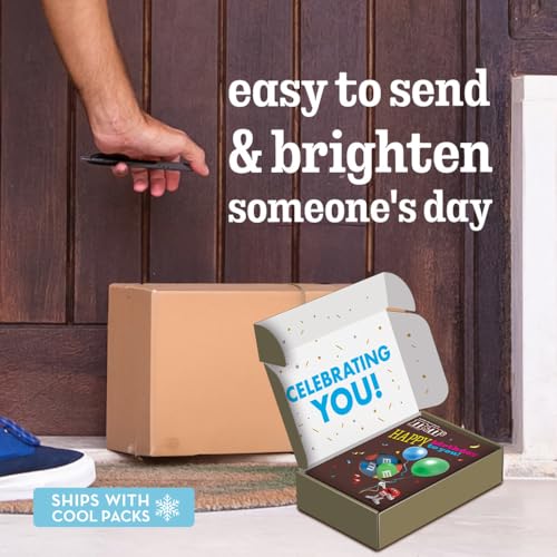 image for Mars M&M'S Milk Chocolate Candy Happy Birthday Card and Gift Box All i