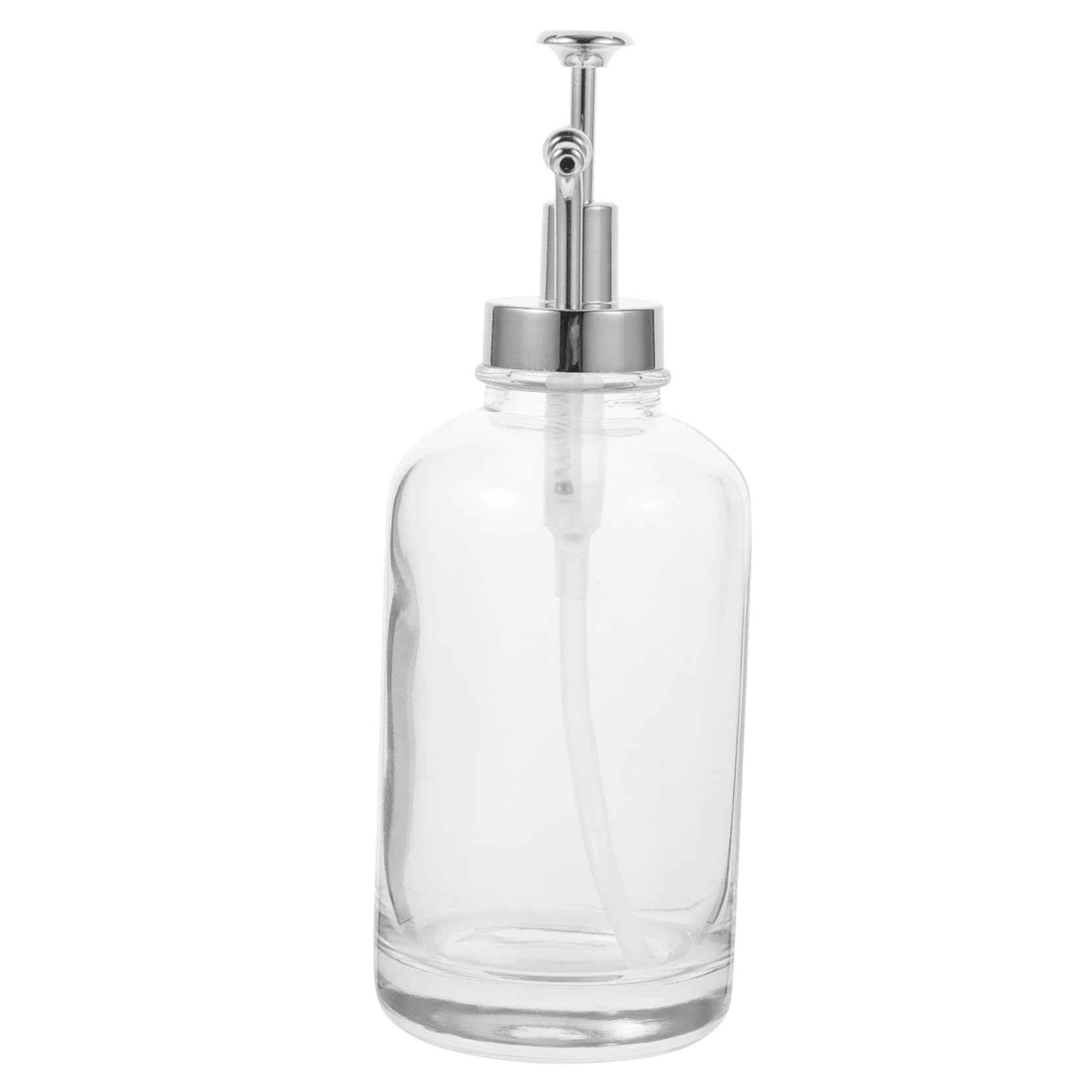 Glas Sirupspender Mit Edelstahl Pumpe Wiederverwendbarer Transparenter Sirup Honigspender Für Küche Vielseitiger Lotion Gewürzbehälter Robust Und Kompakt Für Einfache Nutzung