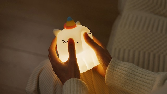 Hplvetoys Unicorn Night Light,Silicone LED Duck Lamp,Cute Lamps