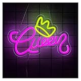 Photo Gallery huanty con luce per decorazione e atmosfera insegna al neon a led queen, con logo a forma di corona, alimentazione usb, fantastica decorazione da parete, festa per amici, 34.8cmх23.9cm Photo Gallery huanty con luce per decorazione e atmosfera insegna al neon a led queen, con logo a forma di corona, alimentazione usb, fantastica decorazione da parete, festa per amici, 34.8cmх23.9cm