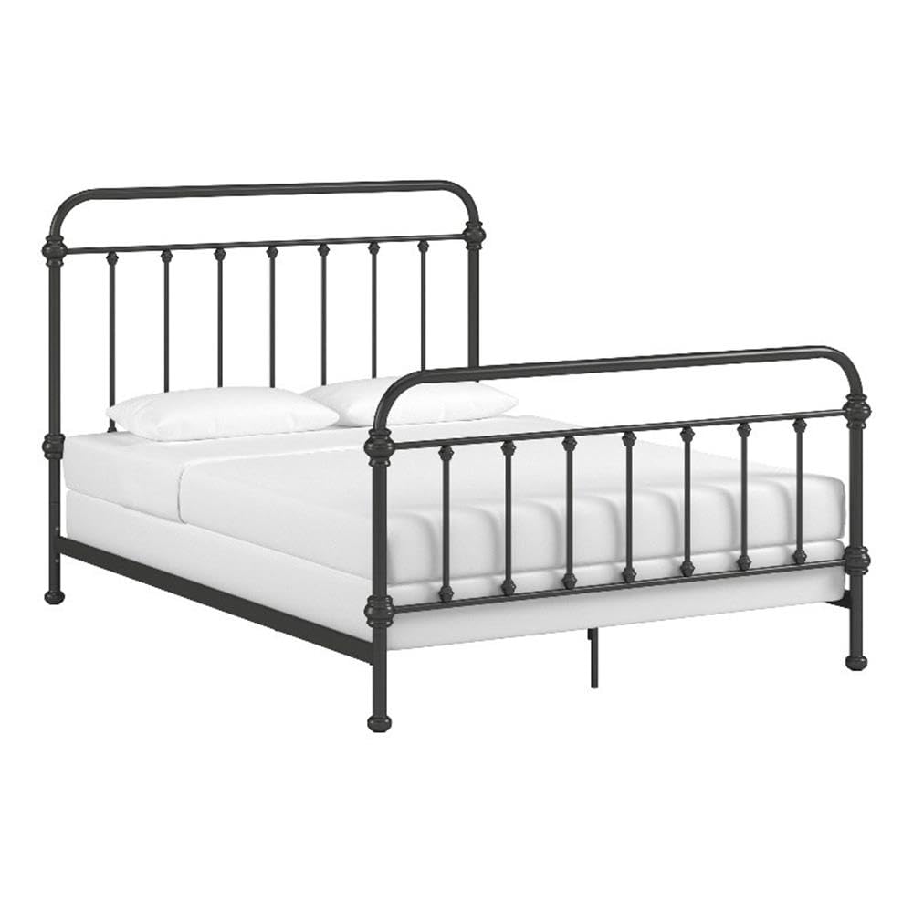 Inspire Q Queen Size Antique Graceful Victorian Metal Bed in Antique Dark Bronze